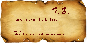 Toperczer Bettina névjegykártya